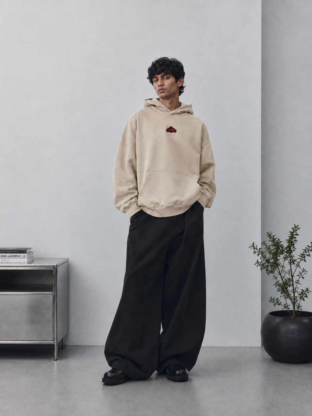 AWAY GO-TO HOODIE IN BEIGE