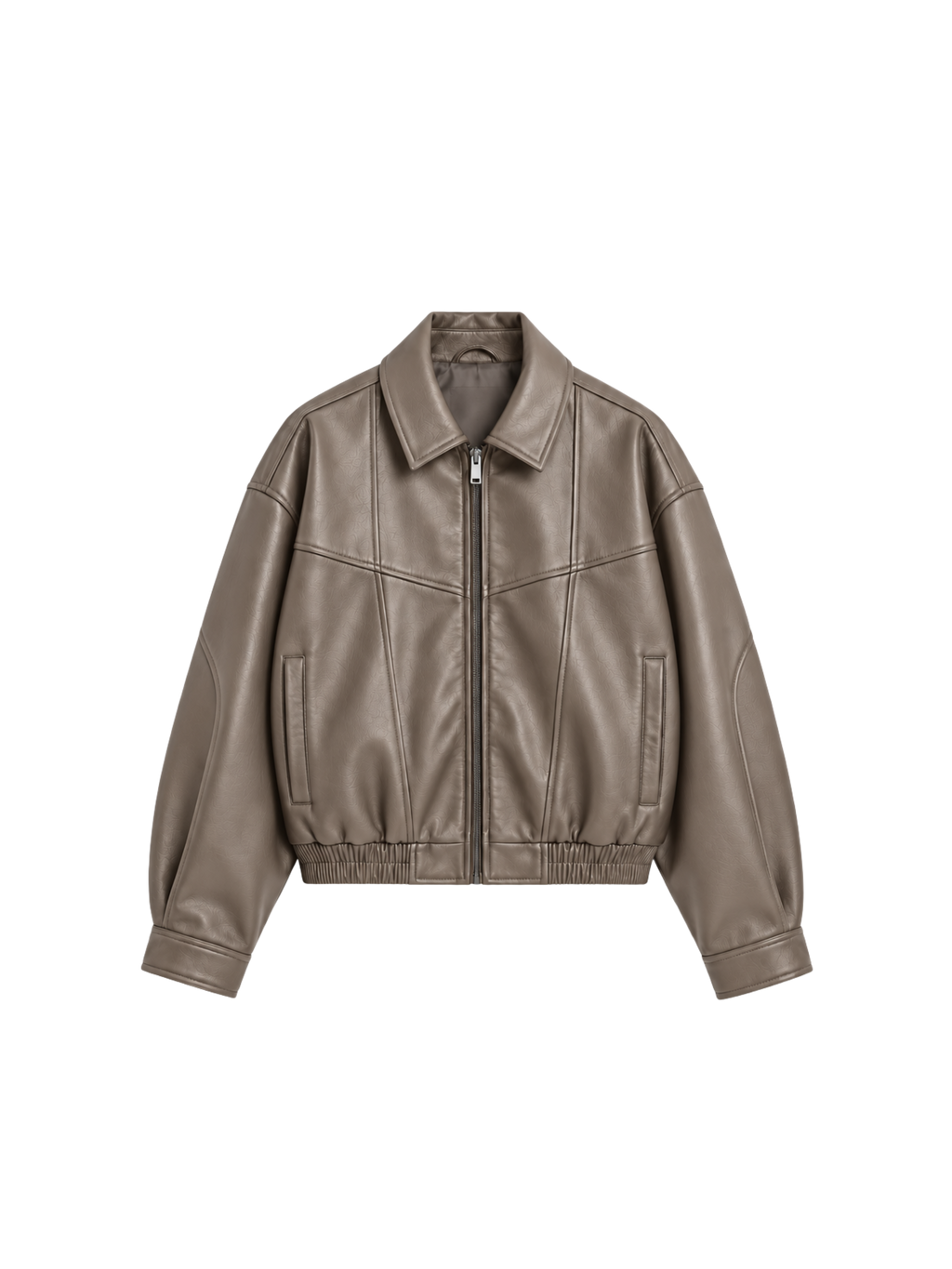 AWAY LEATHER JACKET (Mushroom)