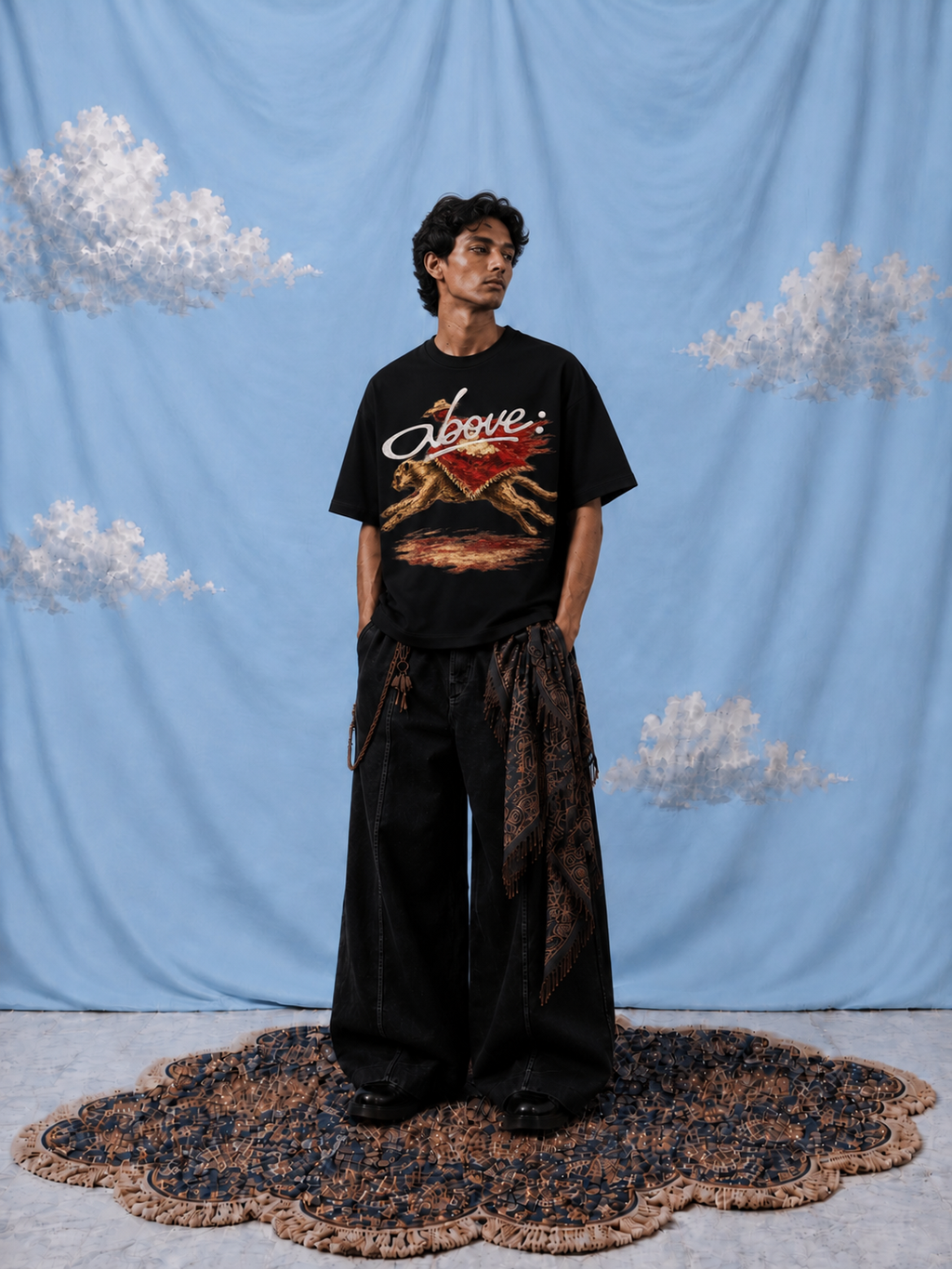 REDPET T-SHIRT IN BLACK