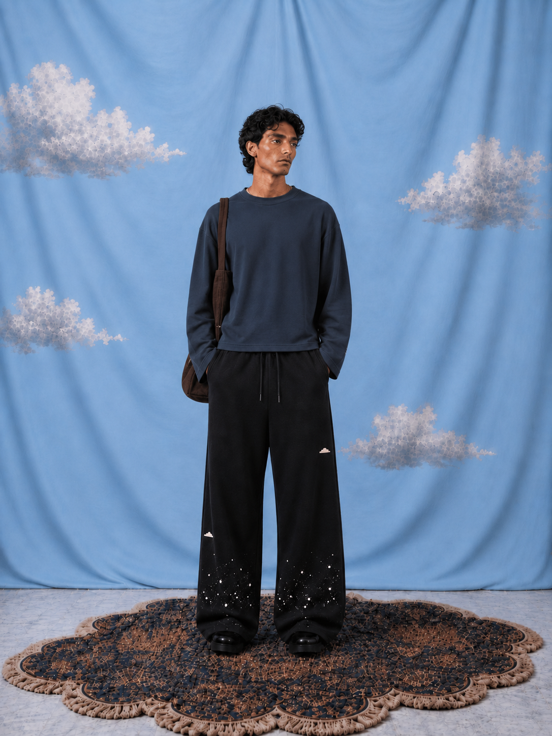 DROPLETS PANT IN BLACK
