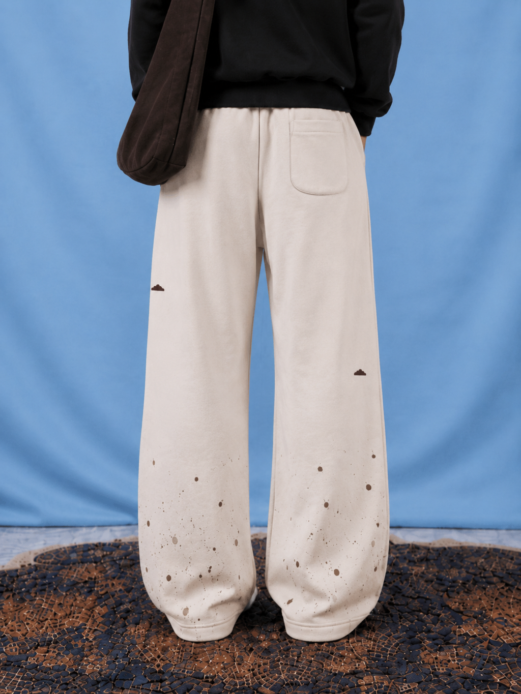 DROPLETS PANT IN OFF-WHITE