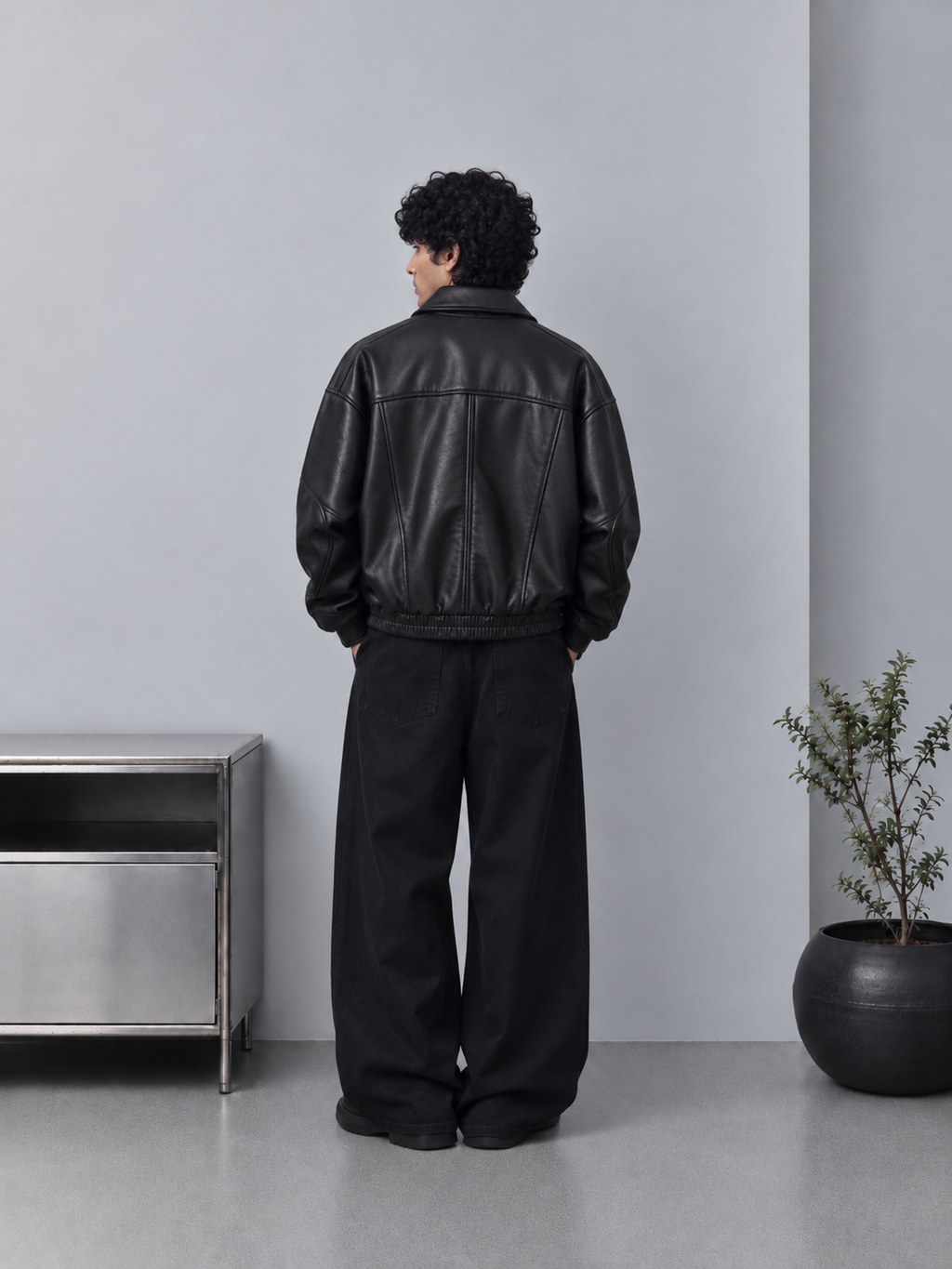 AWAY LEATHER JACKET (Black)