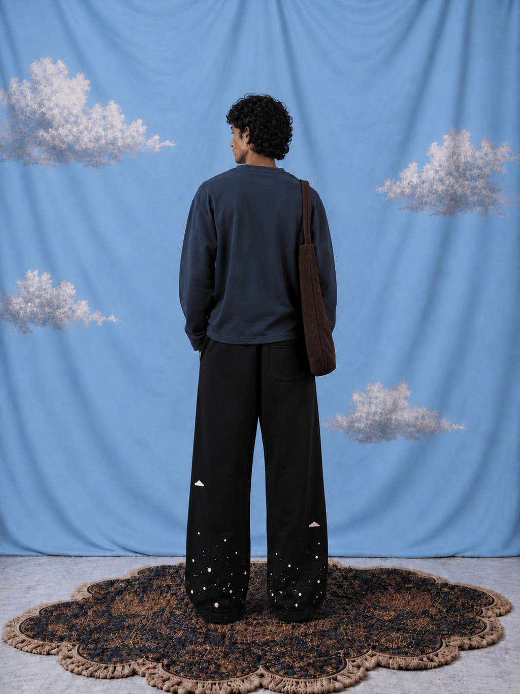 DROPLETS PANT IN BLACK
